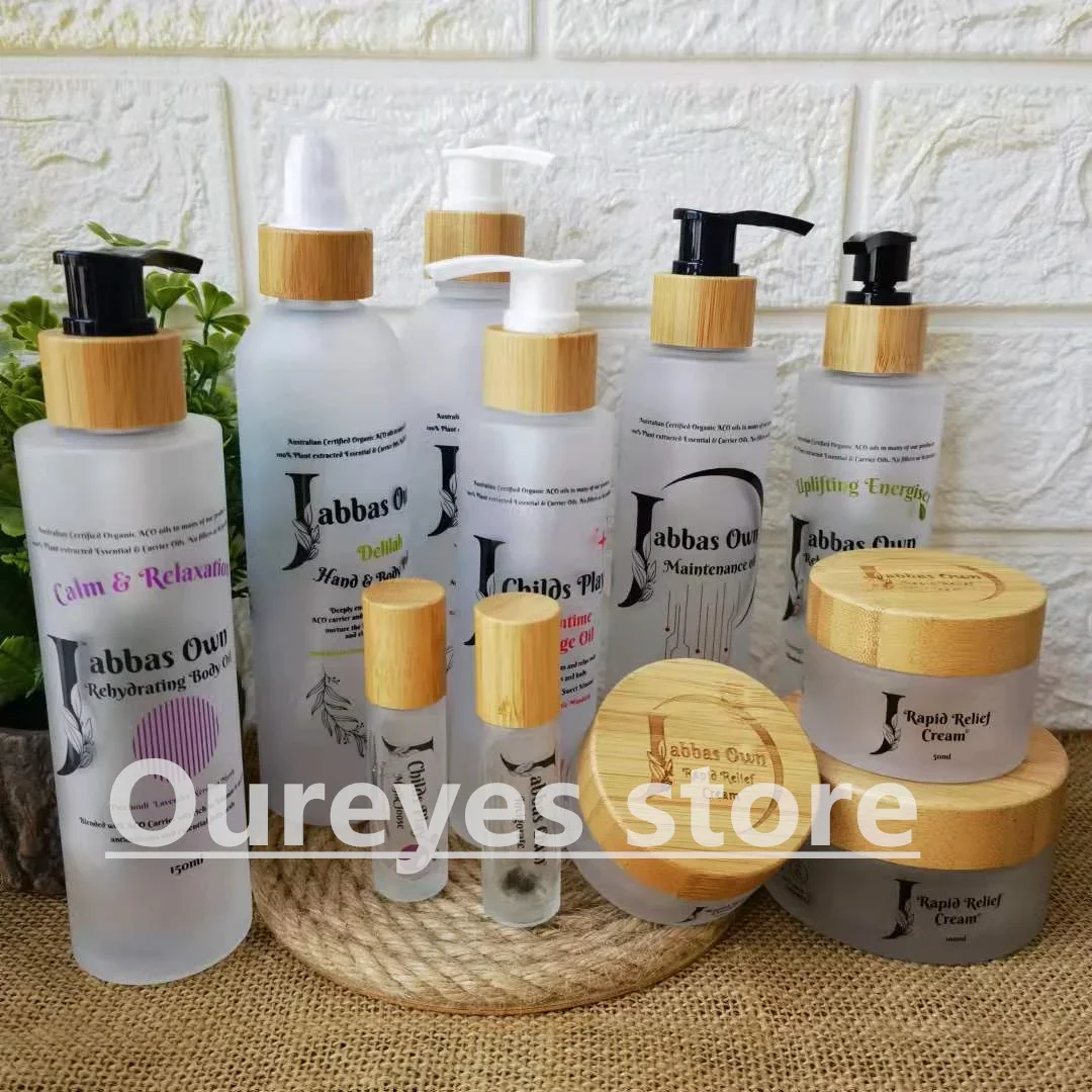 Mist Spray Bottle Lotions Serum Pump Dispenser Custom Frosted Glass Lotion Bottles with Bamboo Lids Flat Shoulder for Cosmetics
Mist Spray Bottle Lotions Serum Pump Dispenser Custom Frosted Glass Lotion Bottles with Bamboo Lids Flat Shoulder for Cosmetics