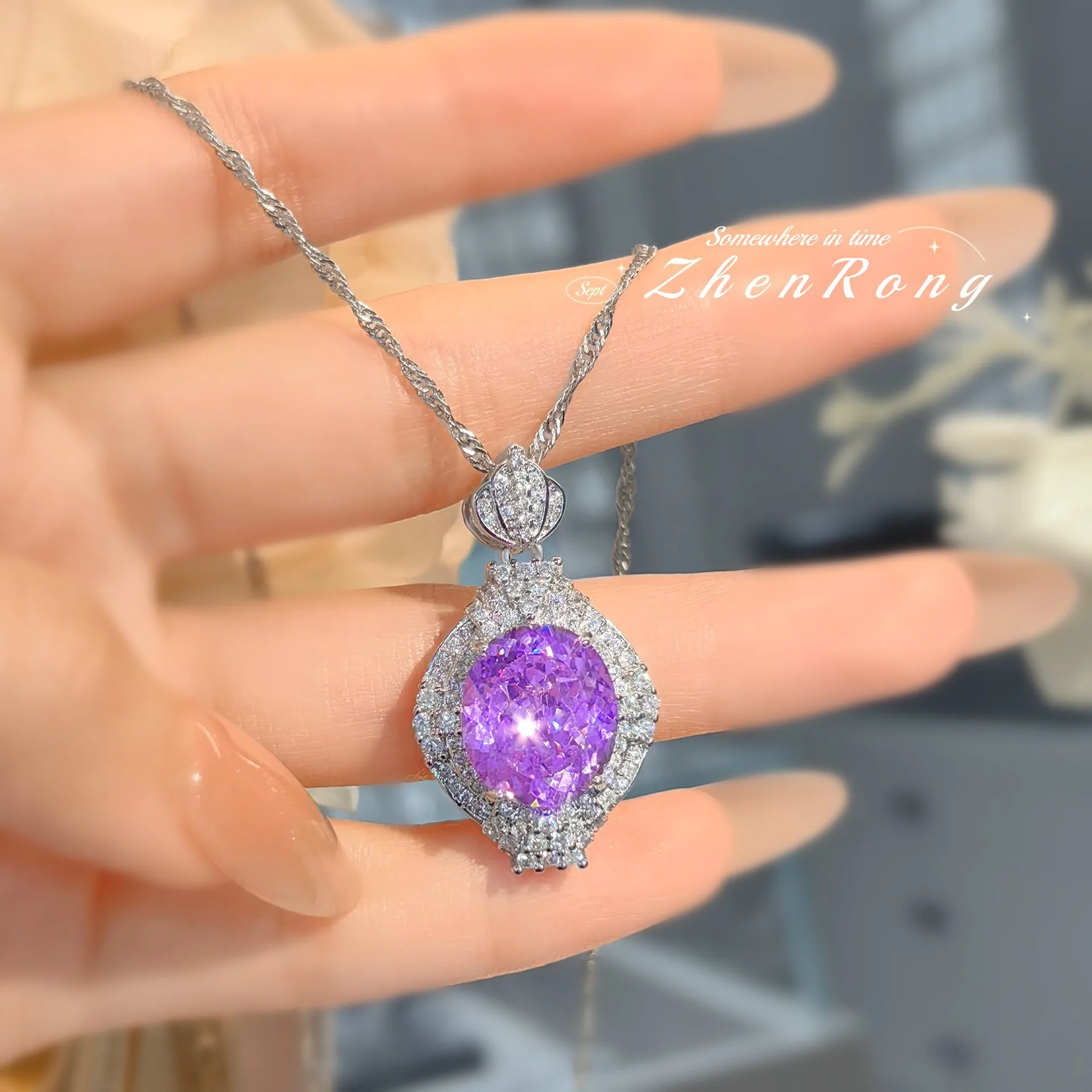 Gorgeous Oval Purple Cubic Zirconia Pendant Necklaces For Women Bride Engagement Wedding Necklace Luxury Fashion Jewelry
Gorgeous Oval Purple Cubic Zirconia Pendant Necklaces For Women Bride Engagement Wedding Necklace Luxury Fashion Jewelry