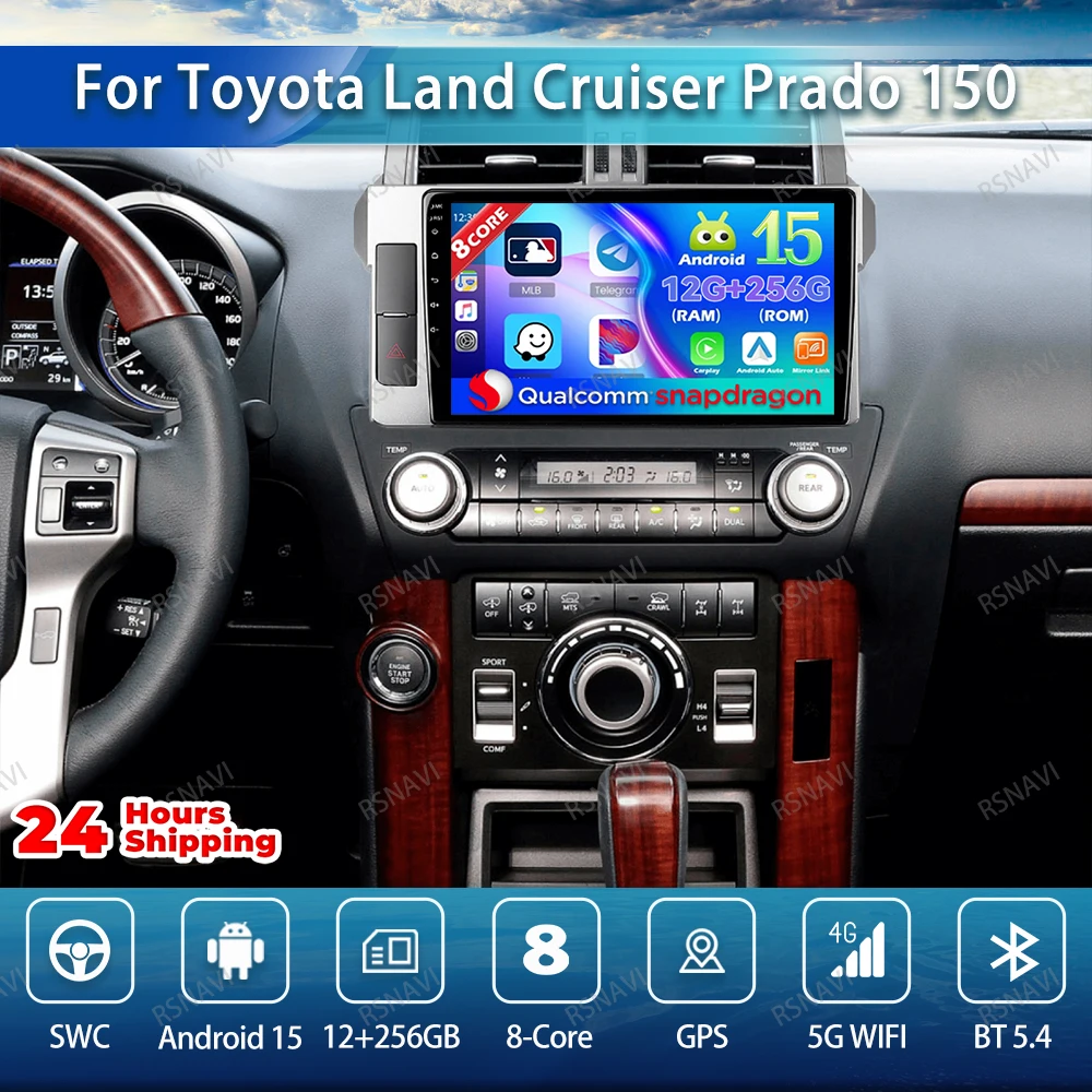 Автомобильный радиоприемник Android 15 для Toyota Land Cruiser Prado 150 2013-2017 Viedo Player 360 Камера Qualcomm Авторадио WIFI + 4G LTE DVD
Автомобильный радиоприемник Android 15 для Toyota Land Cruiser Prado 150 2013-2017 Viedo Player 360 Камера Qualcomm Авторадио WIFI + 4G LTE DVD