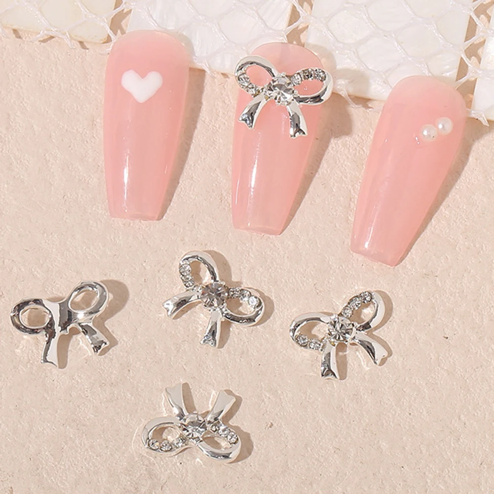 10Pcs Silver Alloy Bow Butterfly Nail Art Charms 3D Metal Shiny Diamond Bowknot Nail Decoration DIY Design Nail Accessories
10Pcs Silver Alloy Bow Butterfly Nail Art Charms 3D Metal Shiny Diamond Bowknot Nail Decoration DIY Design Nail Accessories