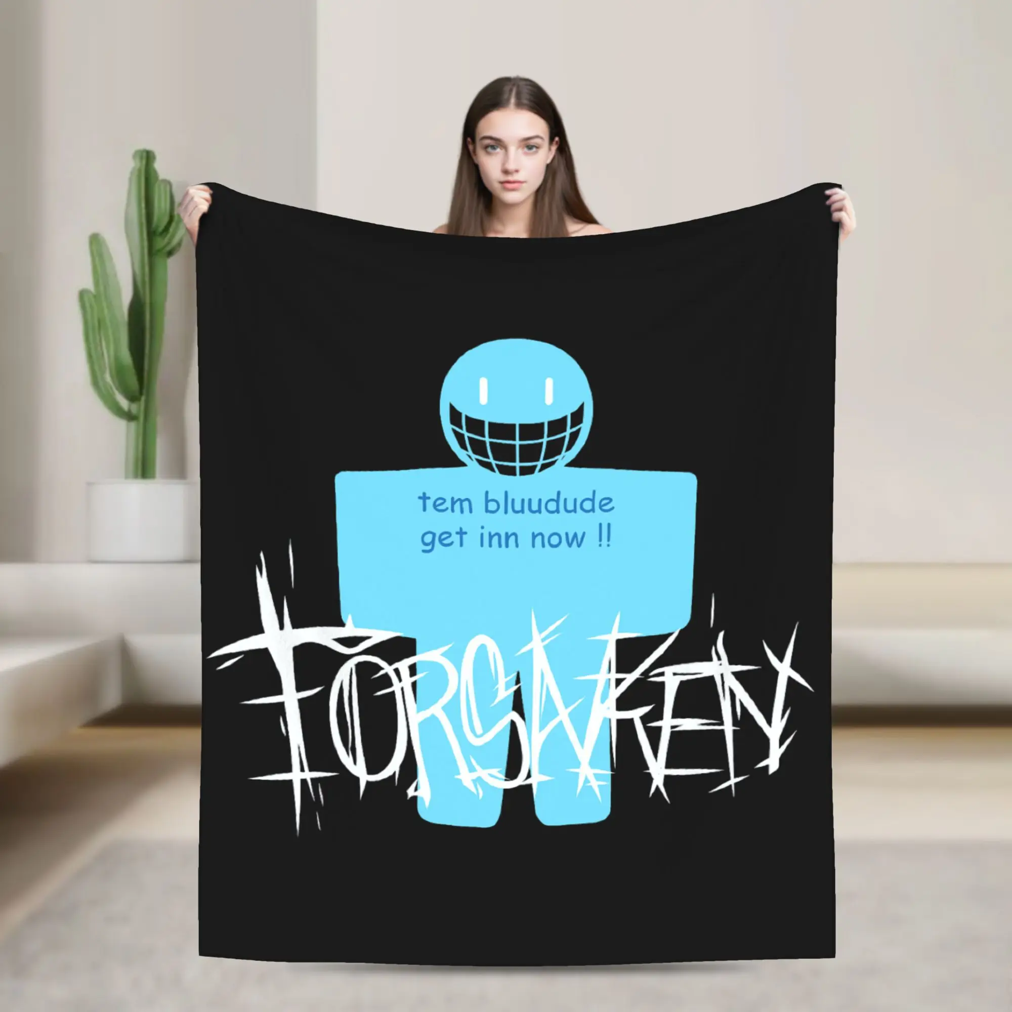 Bluudude inspired Forsakens Tem bluudude get inn nowww Blanket Plush Funny Soft Throw Blankets for Bedding Lounge Textile Decor,
Bluudude inspired Forsakens Tem bluudude get inn nowww Blanket Plush Funny Soft Throw Blankets for Bedding Lounge Textile Decor,