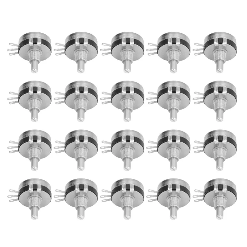 20Pcs Potentiometer Assortment Kit Single Turn Carbon Film Rotary Taper Component WTH118-2W4K7
20Pcs Potentiometer Assortment Kit Single Turn Carbon Film Rotary Taper Component WTH118-2W4K7
