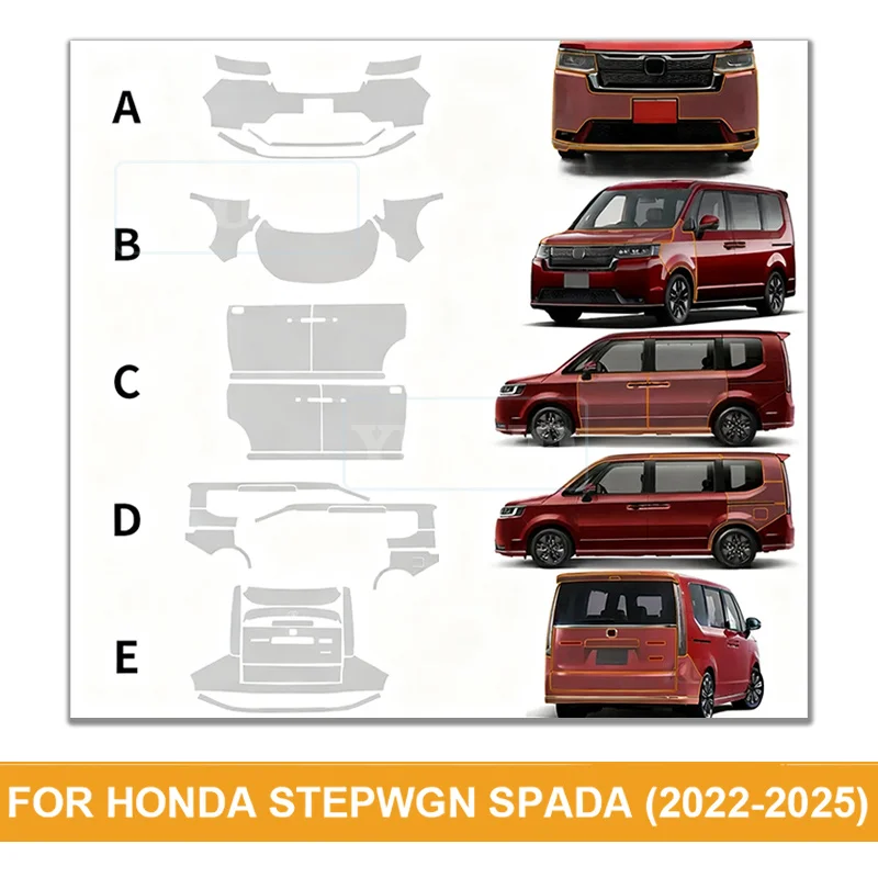 Car Paint Protection Film for Honda Stepwgn RP8 2022 2023 2024 2025 PPF TPU Pre-cut Anti-scratch Body Sticker 9mil Transparent
Car Paint Protection Film for Honda Stepwgn RP8 2022 2023 2024 2025 PPF TPU Pre-cut Anti-scratch Body Sticker 9mil Transparent