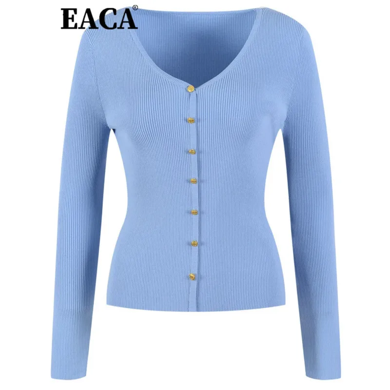 EACA Minimalist Gold Button V-Neck Knitted Long Sleeve Set For 2025 Spring And Autumn New Women's Slimming And Waist Tightening
EACA Minimalist Gold Button V-Neck Knitted Long Sleeve Set For 2025 Spring And Autumn New Women's Slimming And Waist Tightening