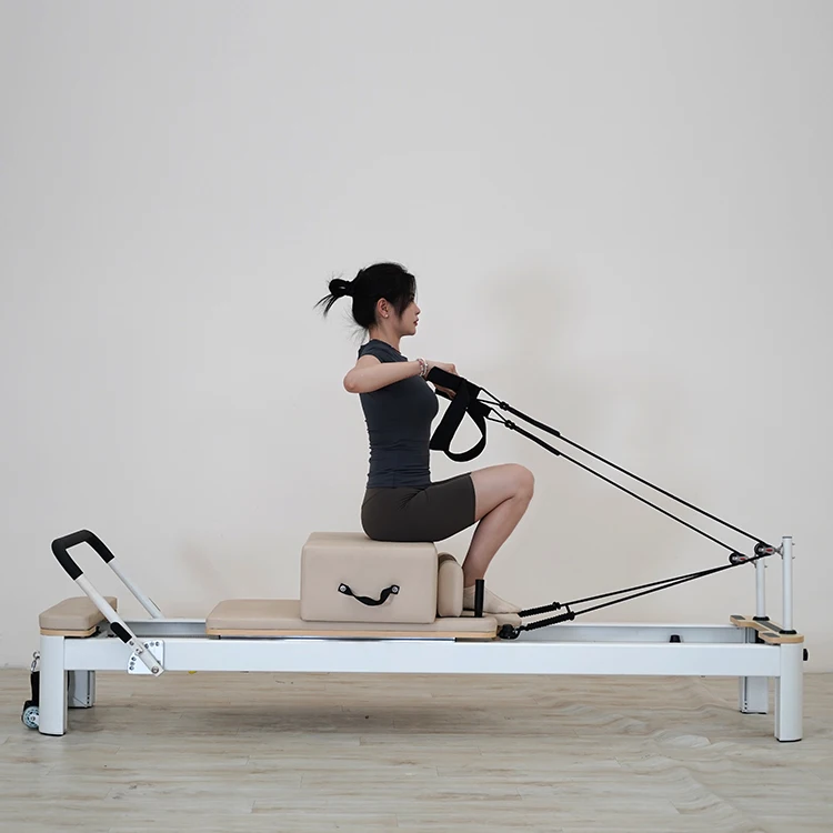 Premium White Aluminum Pilates Reformer with Full Accessories Set, Luxury Home Pilates Studio Equipment
Premium White Aluminum Pilates Reformer with Full Accessories Set, Luxury Home Pilates Studio Equipment