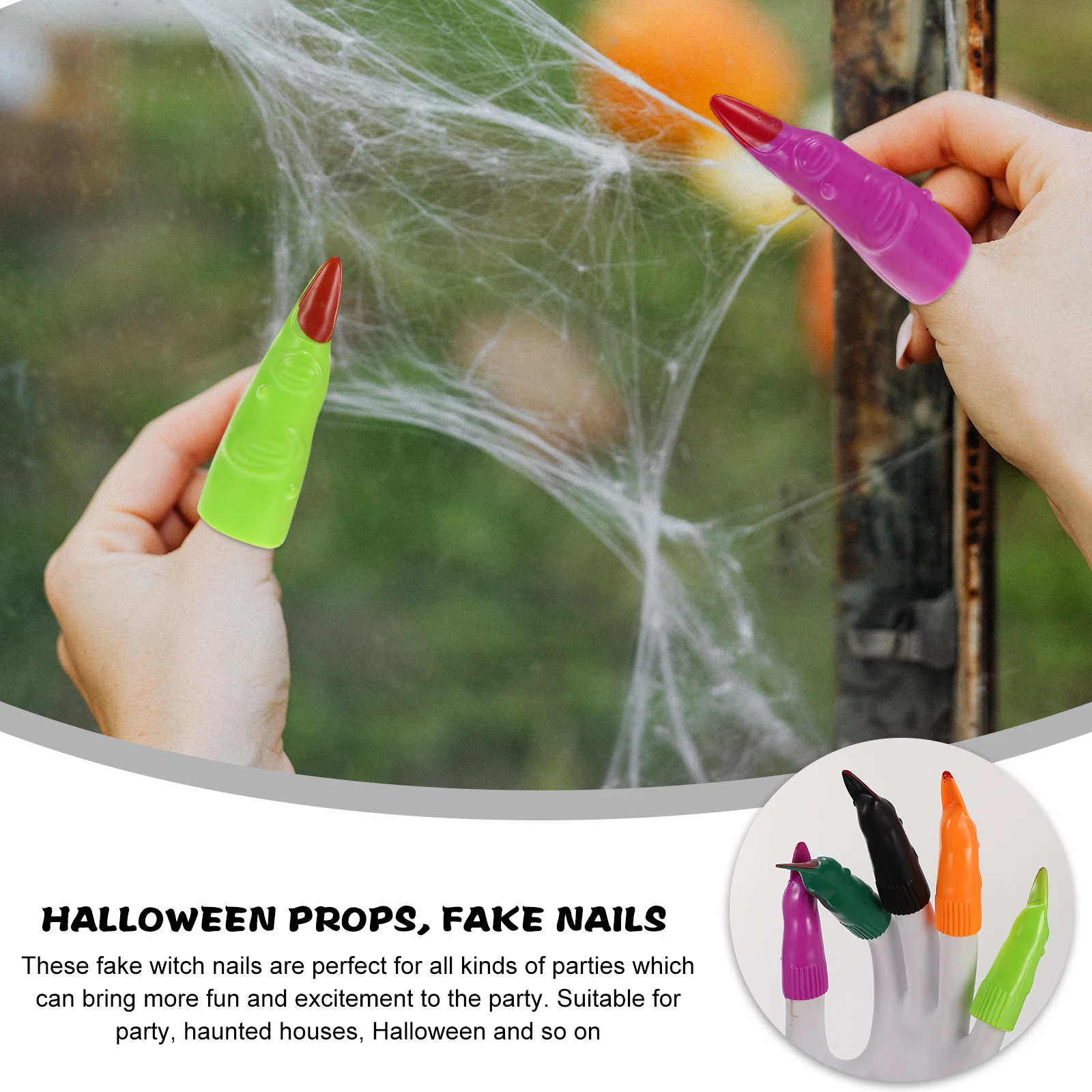 Witch Finger Cover Halloween Costume Accessories Fake Nail Props Spooky False Fingers Removable Cosplay Claws Horror Party Toy
Witch Finger Cover Halloween Costume Accessories Fake Nail Props Spooky False Fingers Removable Cosplay Claws Horror Party Toy