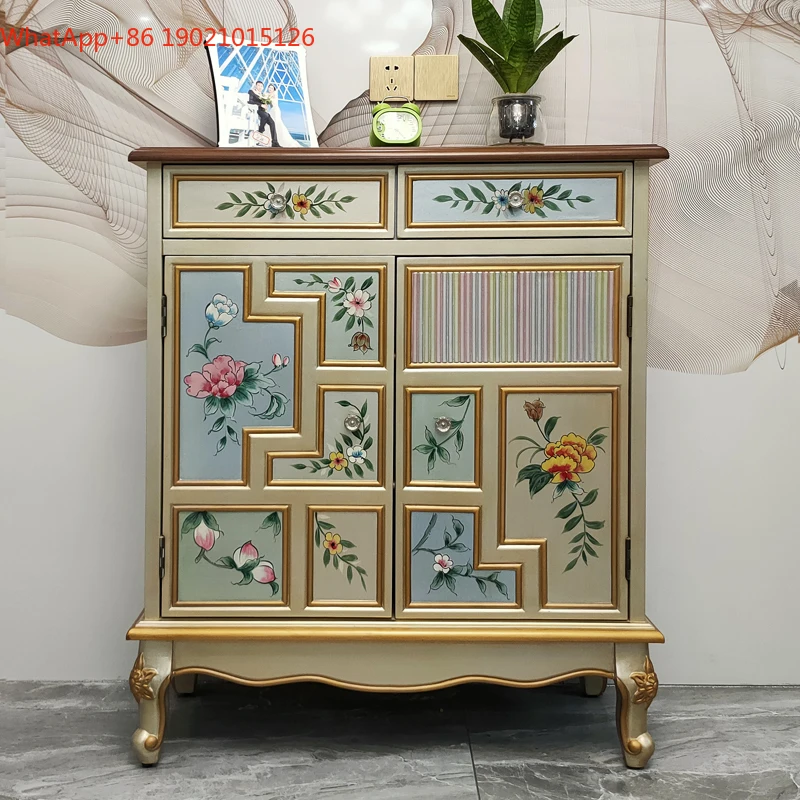 LXY rural solid wood home living room storage with drawers porch cabinet small apartment retro cabinet
LXY rural solid wood home living room storage with drawers porch cabinet small apartment retro cabinet