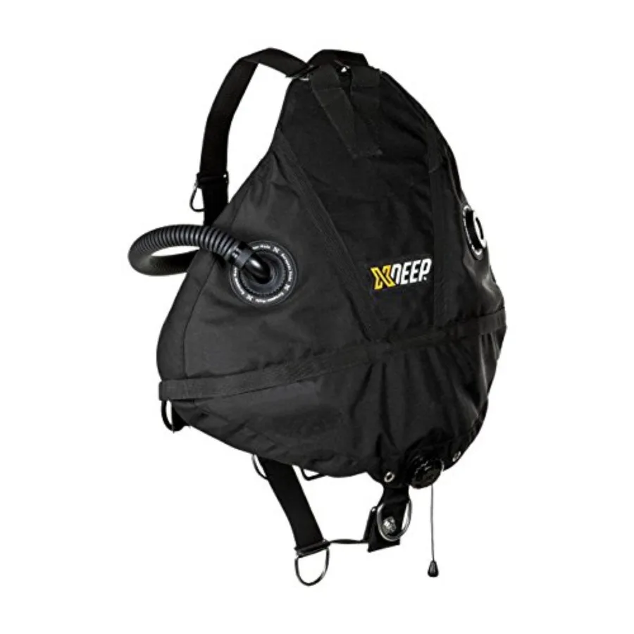 Sidemount scuba diving BCD for technical diving, nylon fabric, black, ultra-lightweight and low-profile design
Sidemount scuba diving BCD for technical diving, nylon fabric, black, ultra-lightweight and low-profile design