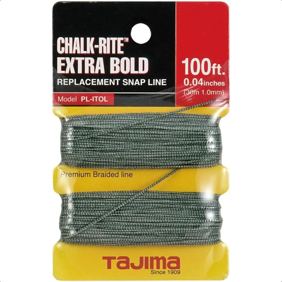 Replacement SnapLine 1.0 mm x 100 ft ChalkRite Braided String for ExtraBold and Visible Markings PLITOL
Replacement SnapLine 1.0 mm x 100 ft ChalkRite Braided String for ExtraBold and Visible Markings PLITOL