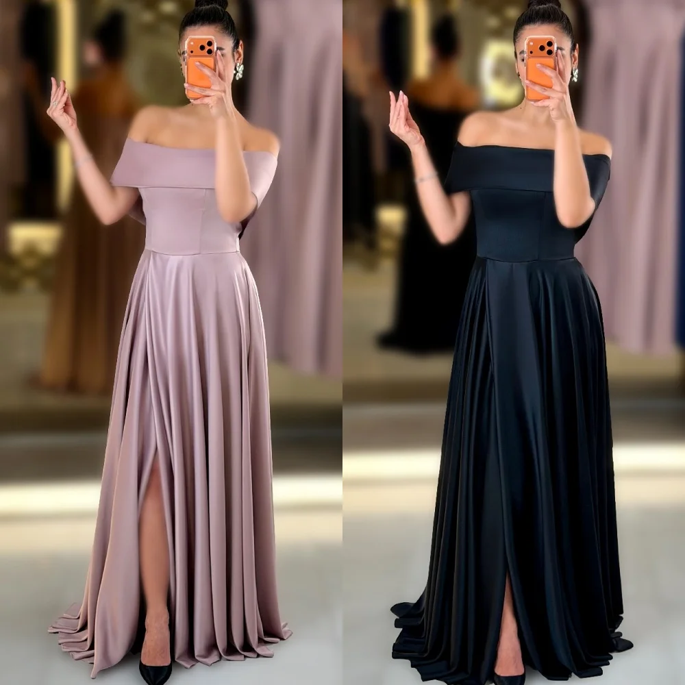 Customized Modern Style Elegant Ruched Pleat Straight Off-the-shoulder Long Dresses Bespoke Occasion Dresses Sizes Available
Customized Modern Style Elegant Ruched Pleat Straight Off-the-shoulder Long Dresses Bespoke Occasion Dresses Sizes Available