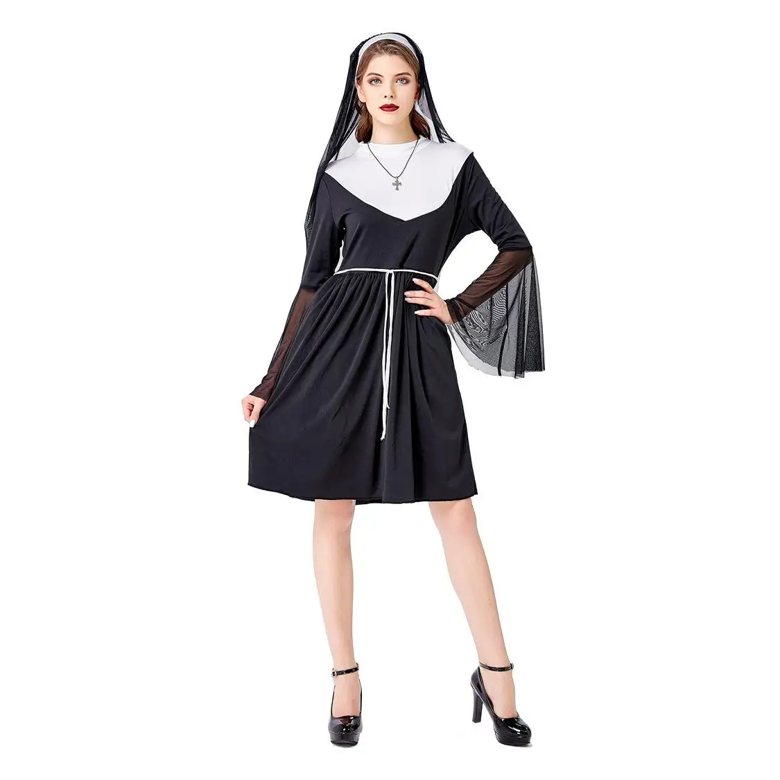 Adult Halloween Nun Costume Black Choir Girl Party Game Cosplay New 2020 Style Women's Traditional Ethnic Stage Costume
Adult Halloween Nun Costume Black Choir Girl Party Game Cosplay New 2020 Style Women's Traditional Ethnic Stage Costume