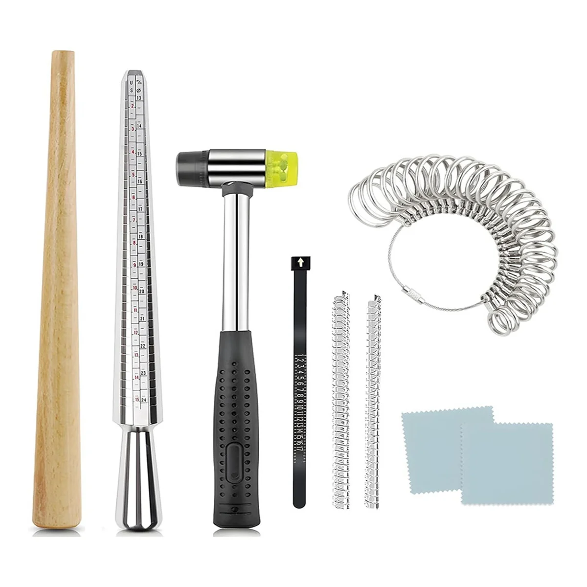 AGG-Ring Size Measuring Tool Ring Mandrel for Ring Making Ring Size Measuring Curved Ring Shaping Tool Kit with Jewelry Mall
AGG-Ring Size Measuring Tool Ring Mandrel for Ring Making Ring Size Measuring Curved Ring Shaping Tool Kit with Jewelry Mall