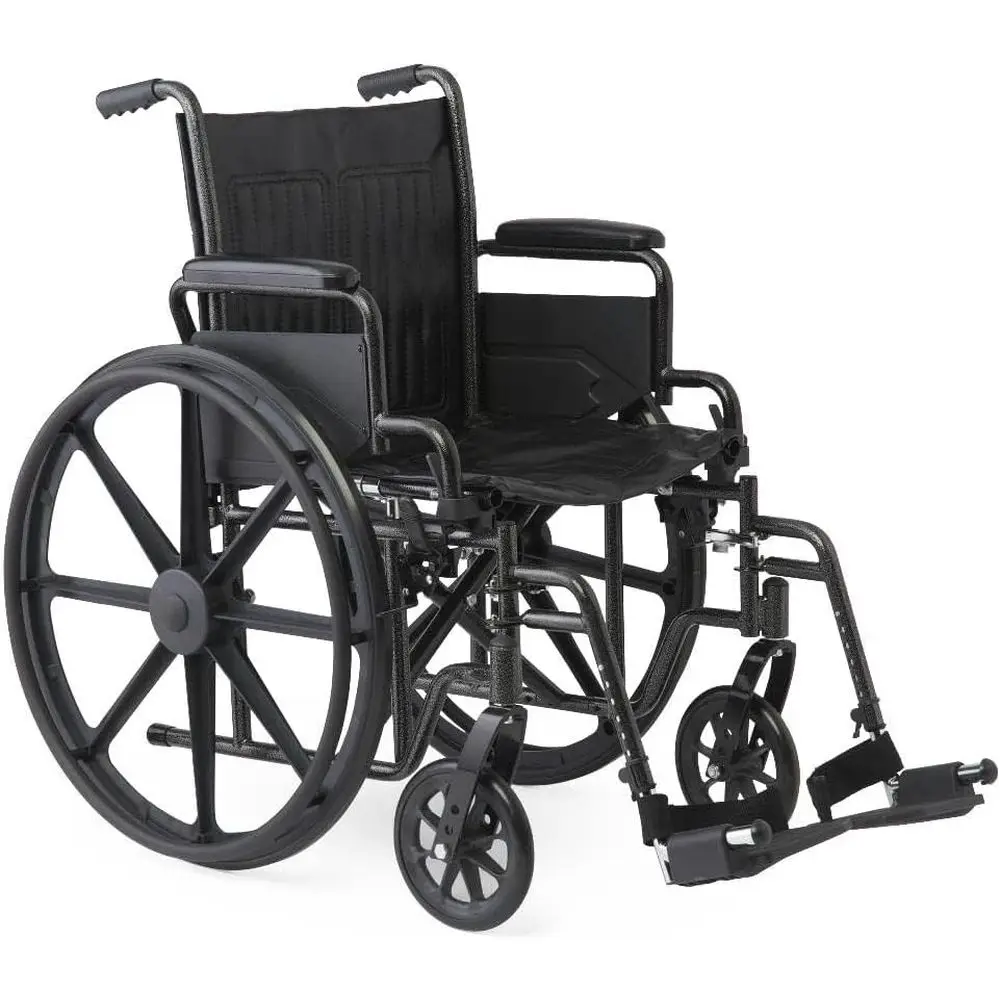 18 Wide Black Wheelchair with Removable Desk-Length Arms, Swing-Away Legs, Padded Armrests
18 Wide Black Wheelchair with Removable Desk-Length Arms, Swing-Away Legs, Padded Armrests