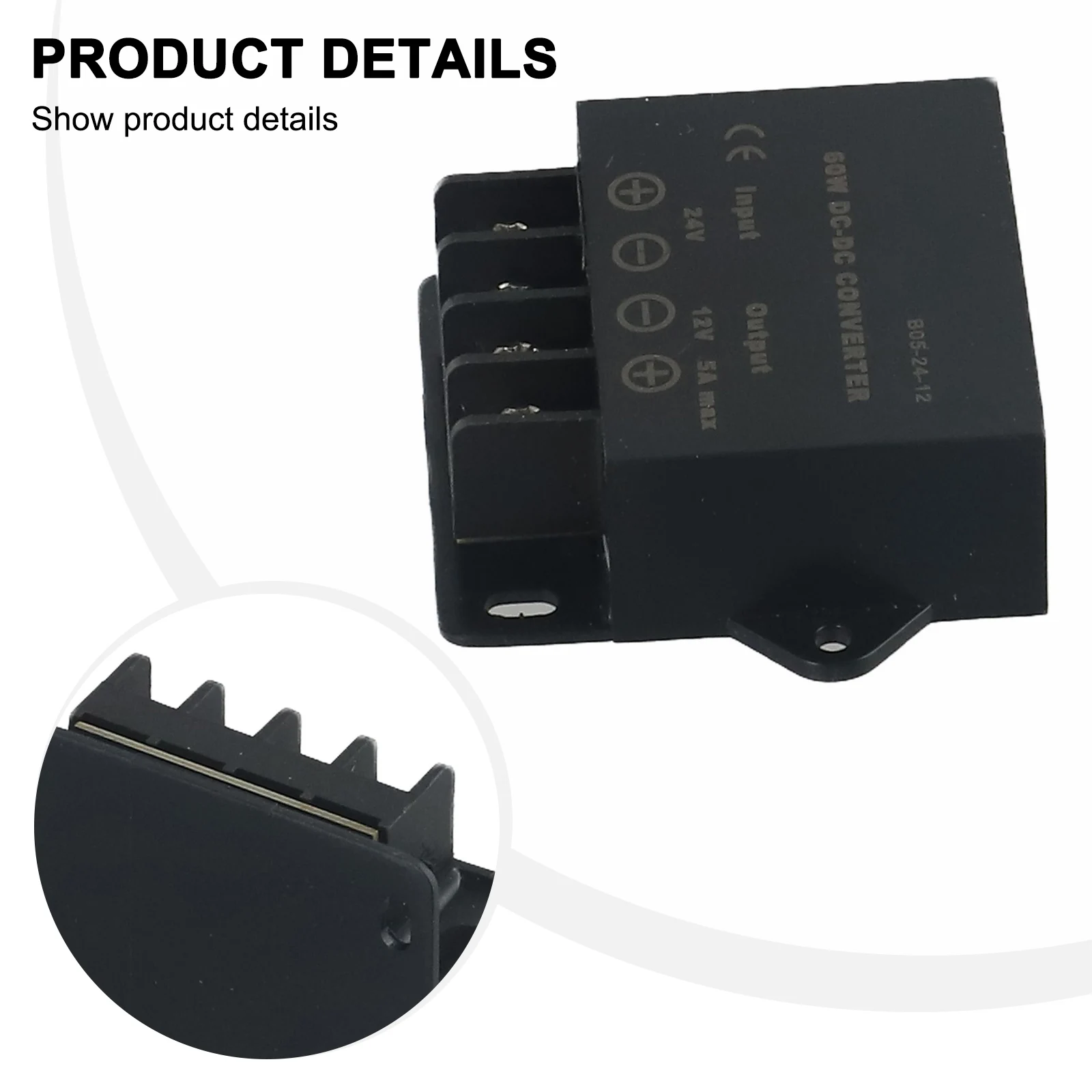Short circuit and Over temperature Protection DC Voltage Regulator Converter 24V to 12V 5A 60W IP68 Waterproof
Short circuit and Over temperature Protection DC Voltage Regulator Converter 24V to 12V 5A 60W IP68 Waterproof