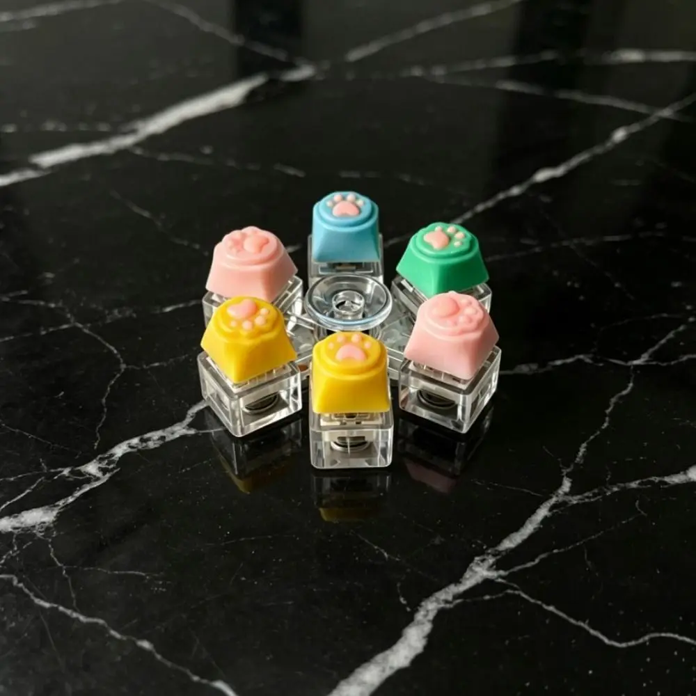 Portable 6 Keys Button Cat Claw Keychain Relief Stress Keycap Keyboard Keychain Pass The Time Finger Keyboard Cap For Gifts
Portable 6 Keys Button Cat Claw Keychain Relief Stress Keycap Keyboard Keychain Pass The Time Finger Keyboard Cap For Gifts