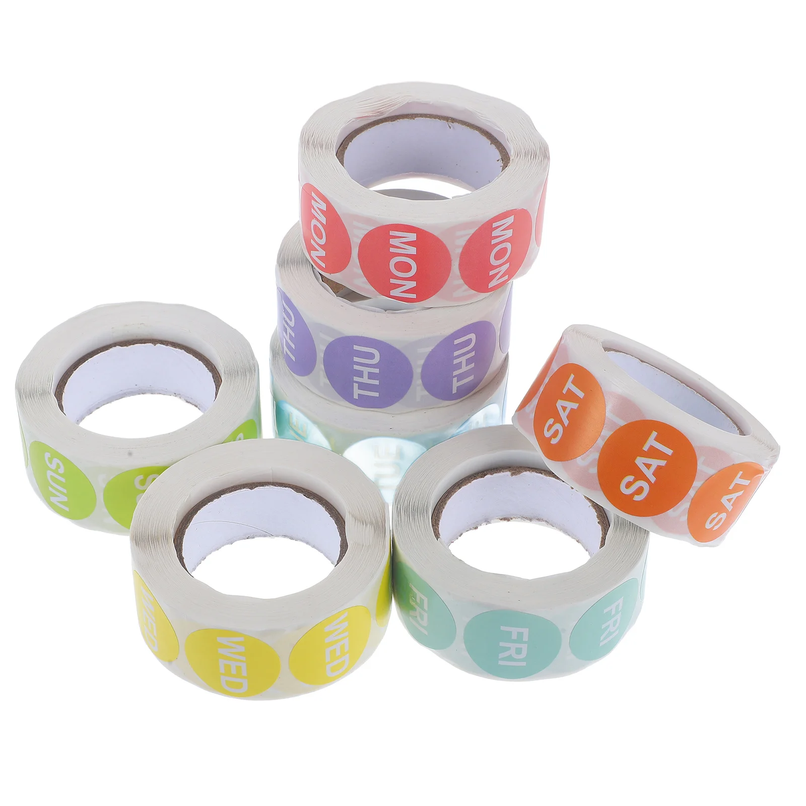 7 рулонов точечной наклейки, клейкие этикетки на неделю для календаря, блокнота, коробки для еды, Monday To Sunday Days Of Week, наклейки, инвентарь
7 рулонов точечной наклейки, клейкие этикетки на неделю для календаря, блокнота, коробки для еды, Monday To Sunday Days Of Week, наклейки, инвентарь