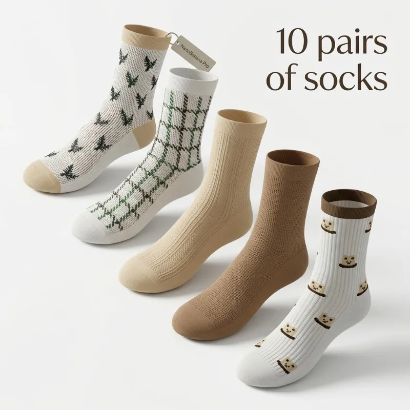 10 pairs of women's socks, trendy INS style, versatile personality, college style mid-calf socks
10 pairs of women's socks, trendy INS style, versatile personality, college style mid-calf socks