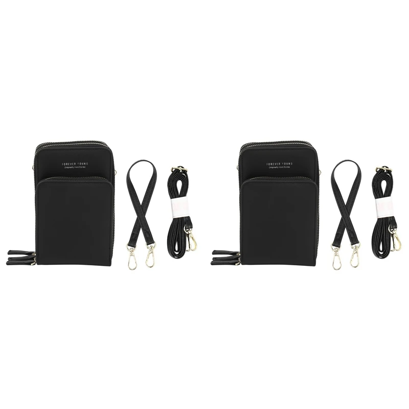 2X Colorful Cellphone Bag Fashion Daily Use Card Holder Small Summer Shoulder Bag For Women Black
2X Colorful Cellphone Bag Fashion Daily Use Card Holder Small Summer Shoulder Bag For Women Black