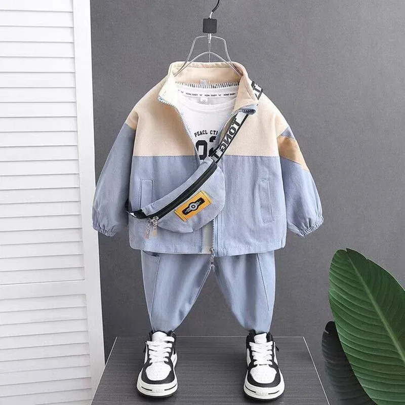 Spring and Autumn Boys' Clothing Set Fashion 2026 New Style Children's Leisure Splicing Coat+Pants 2-piece Set Outfit for Kids
Spring and Autumn Boys' Clothing Set Fashion 2026 New Style Children's Leisure Splicing Coat+Pants 2-piece Set Outfit for Kids