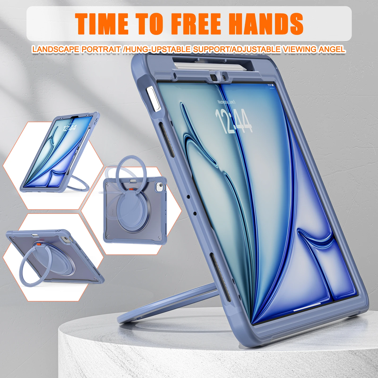Hybrid Stand Case For iPad Air 13 2026 M4 2025 M3 2024 M2 Pro 13 2025 M5 2024 M4 12.9 2018-2022 Rotating Handle Grip Armor Cover
Hybrid Stand Case For iPad Air 13 2026 M4 2025 M3 2024 M2 Pro 13 2025 M5 2024 M4 12.9 2018-2022 Rotating Handle Grip Armor Cover
