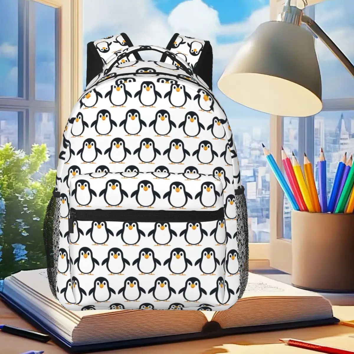 Penguin Backpack Student Boys Girls BookBag Kids School Bag Computer Shoulder Bags for Men Women
Penguin Backpack Student Boys Girls BookBag Kids School Bag Computer Shoulder Bags for Men Women