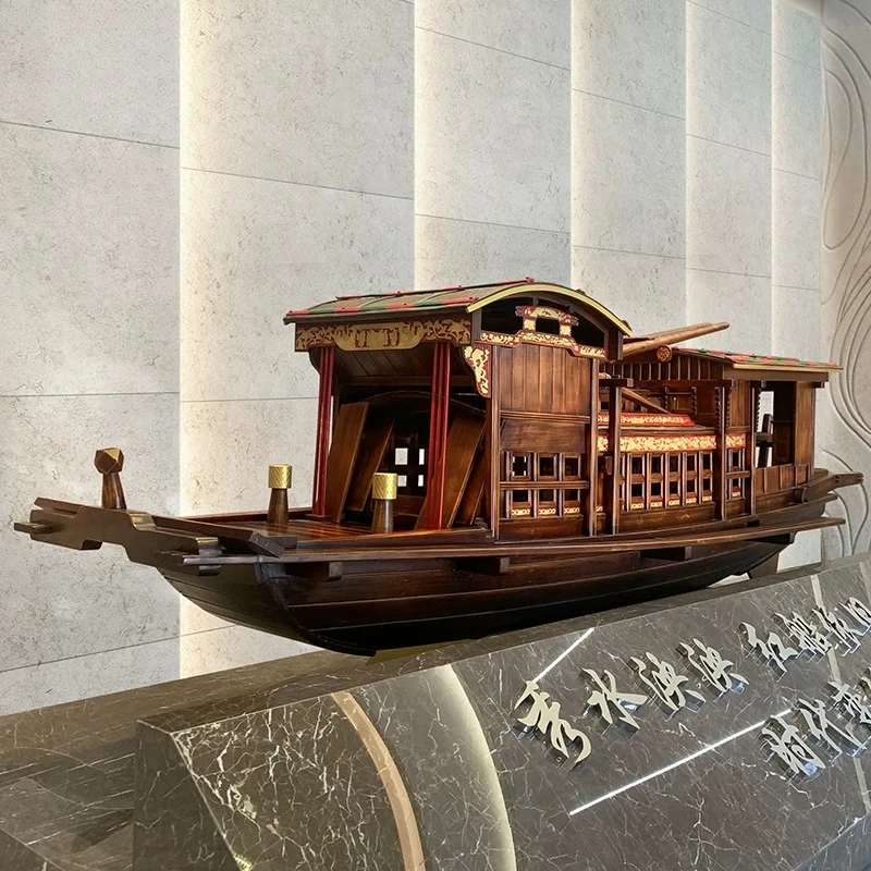 Finished solid wood Jiaxing Nanhu red boat model ornament assembly props handmade
Finished solid wood Jiaxing Nanhu red boat model ornament assembly props handmade