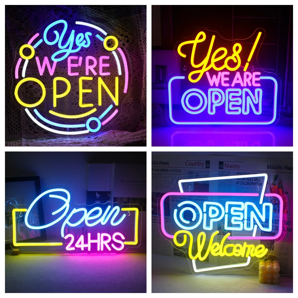 Yes We Are Open Neon Led Signs Room Decoration USB Powered Acrylic Lighting For Wall Decor For Store Restaurant Bar Party Decor
Yes We Are Open Neon Led Signs Room Decoration USB Powered Acrylic Lighting For Wall Decor For Store Restaurant Bar Party Decor