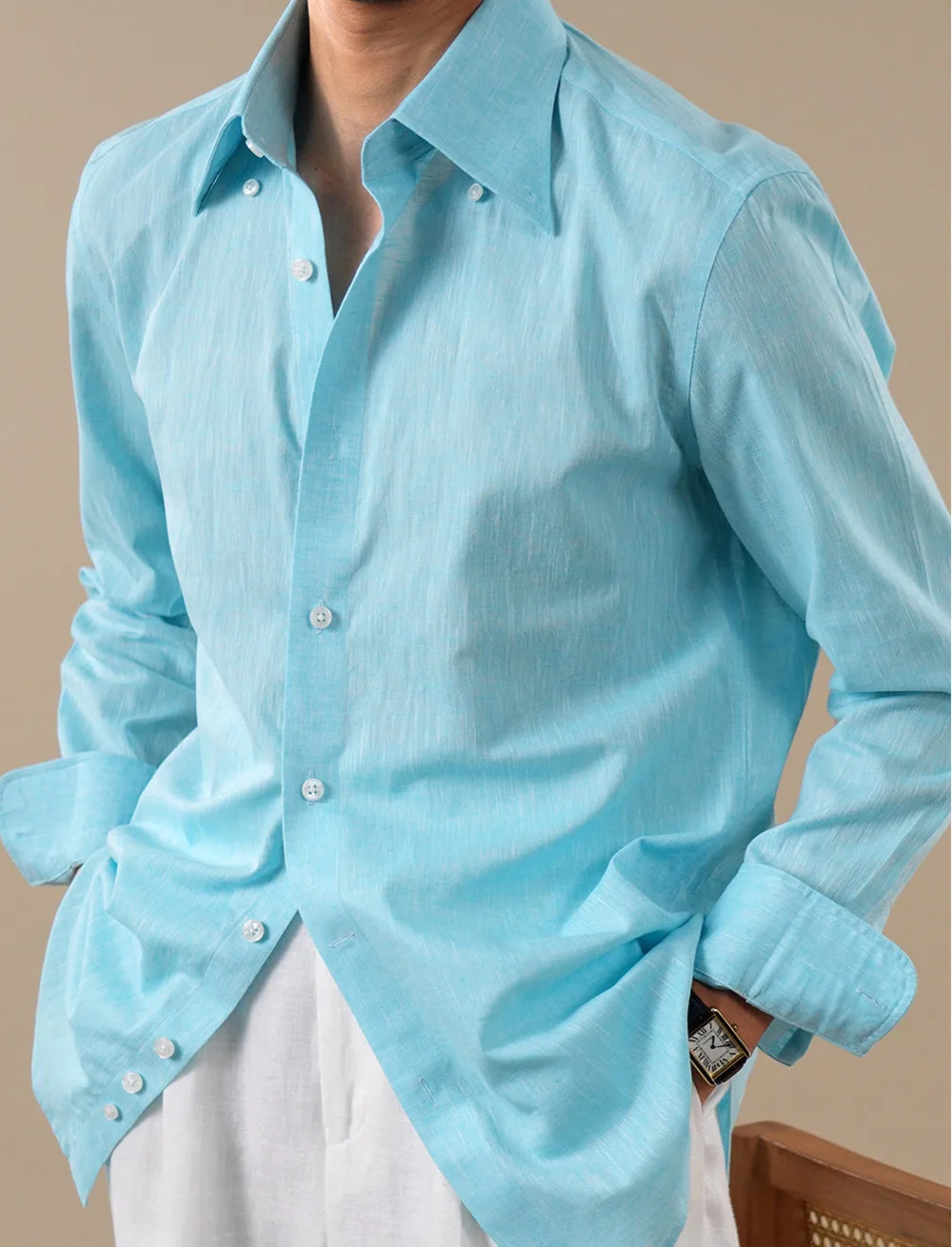 Summer Linen Blend Shirt For Men Large Pointed Collar Casual Top Quality Business Breathable Mens Shirts Commuting Professional
Summer Linen Blend Shirt For Men Large Pointed Collar Casual Top Quality Business Breathable Mens Shirts Commuting Professional