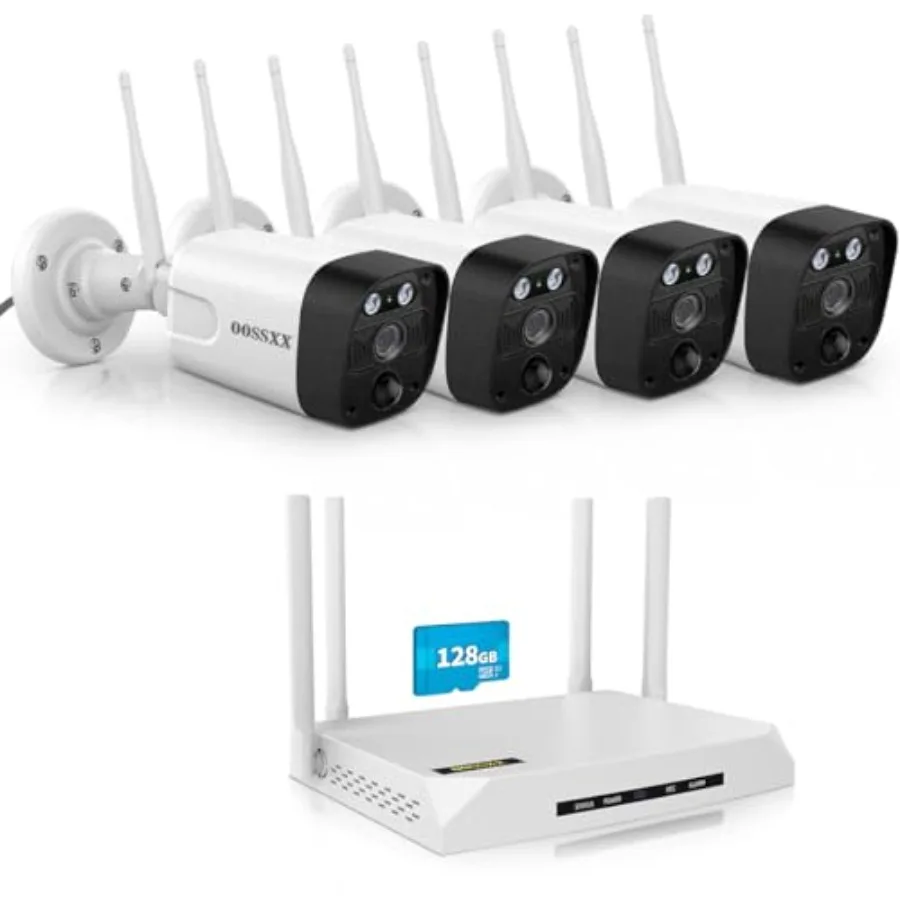 Outdoor 5MP wireless security camera system with IP66 weatherproof housing, black finish, dual-band 2.4/5.8GHz WiFi, 130 wide-a
Outdoor 5MP wireless security camera system with IP66 weatherproof housing, black finish, dual-band 2.4/5.8GHz WiFi, 130 wide-a