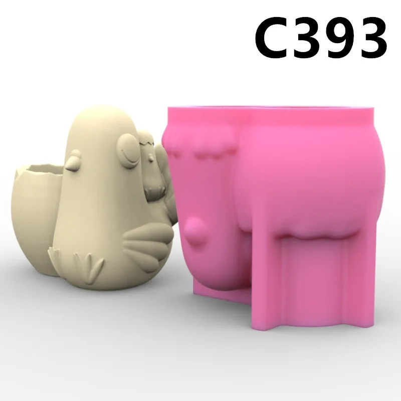 C393 Chick Pigeon Flower Pot Ashtray Pen Holder Silicone Mold Making Home Decoration with Epoxy Plaster Cement Handicraft
C393 Chick Pigeon Flower Pot Ashtray Pen Holder Silicone Mold Making Home Decoration with Epoxy Plaster Cement Handicraft