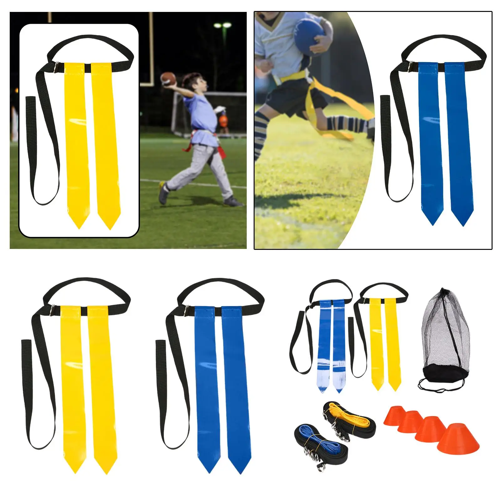Rugby Waist Flags, Flag Football Belts Rugby Tag, Sturdy Football Waist Flag Set for Match Kids
Rugby Waist Flags, Flag Football Belts Rugby Tag, Sturdy Football Waist Flag Set for Match Kids