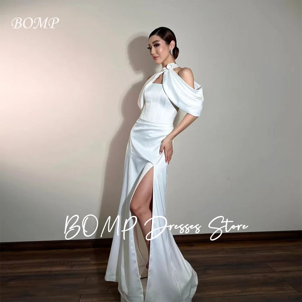 BOMP Elegant Mermaid Evening Dress with Jacket Rose Off Shoulder Backless Satin Slit Special Occasion Gown Customized Dubai
BOMP Elegant Mermaid Evening Dress with Jacket Rose Off Shoulder Backless Satin Slit Special Occasion Gown Customized Dubai