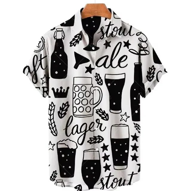 Men's 3D printed short-sleeved T-shirt featuring a fun and quirky Hawaiian style perfect for parties bars and summer outings
Men's 3D printed short-sleeved T-shirt featuring a fun and quirky Hawaiian style perfect for parties bars and summer outings