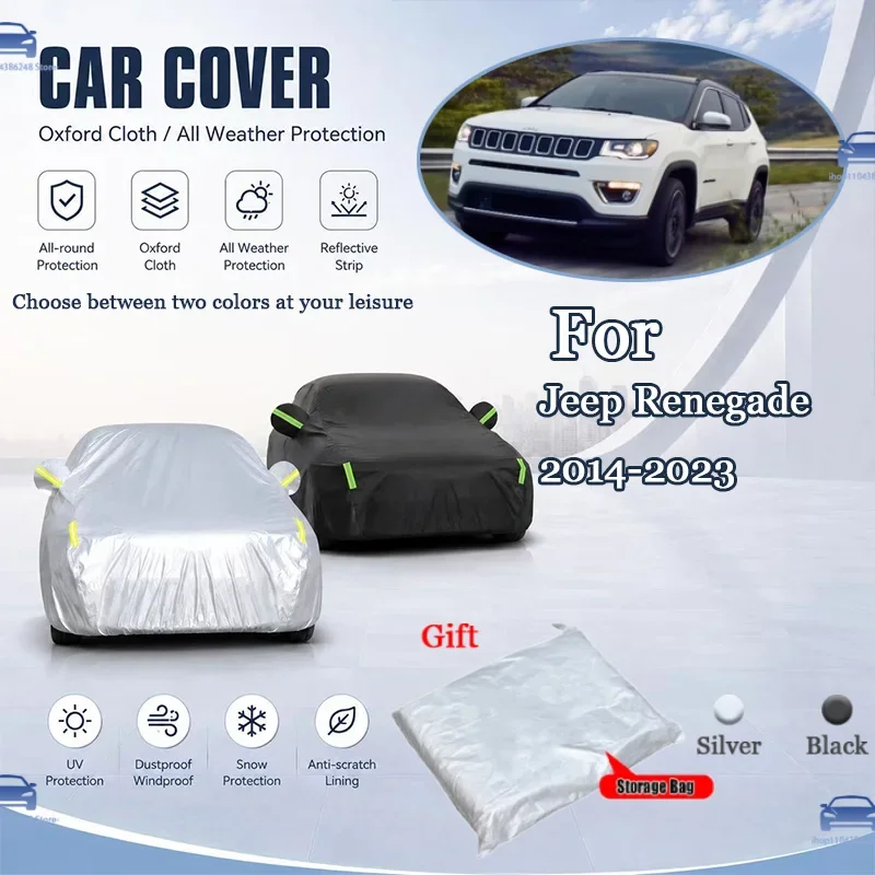 Suitable for Jeep Renegade 2014-2023 Oxford Car Cover All Weather Waterproof Anti Hail UV Reflective Strip Outdoor Protector
Suitable for Jeep Renegade 2014-2023 Oxford Car Cover All Weather Waterproof Anti Hail UV Reflective Strip Outdoor Protector