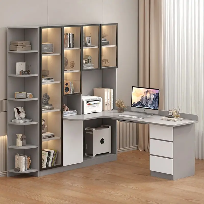 L Shaped Corner Computer Desk Integrated BookShelves Drawers Bedroom Home Student Study Table Writing Solid Wood Office Table
L Shaped Corner Computer Desk Integrated BookShelves Drawers Bedroom Home Student Study Table Writing Solid Wood Office Table