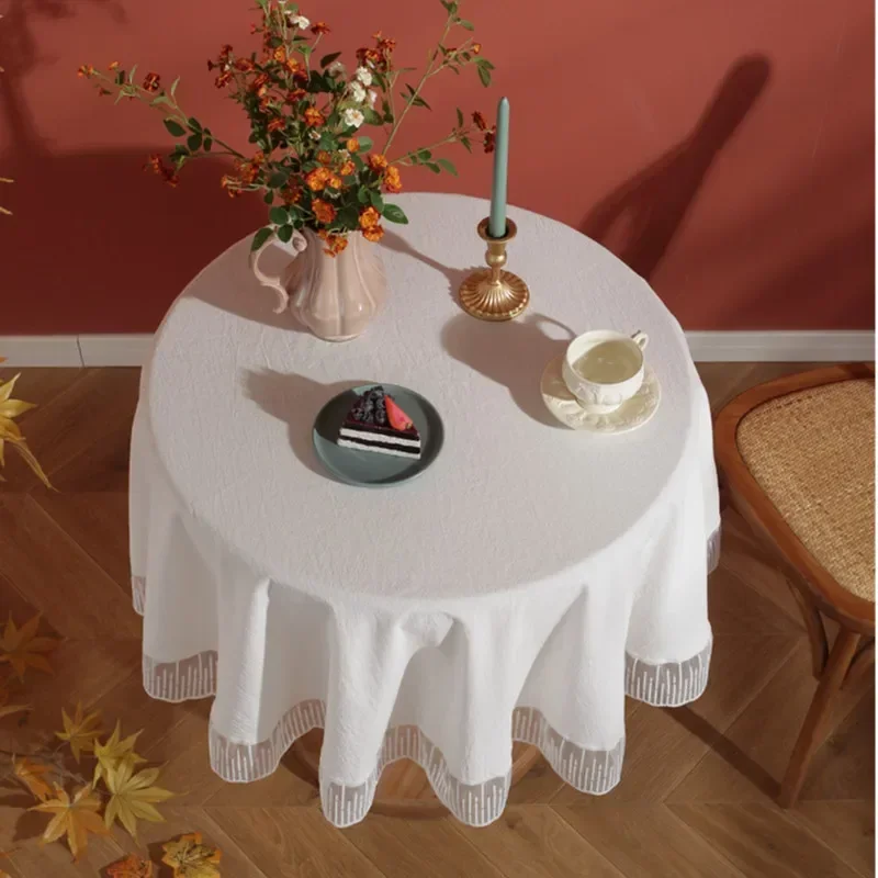 Cotton Linen American Solid with White Lace Round Table Cloth Fabric Coffee Cafe Decor Table Cover Room Decor Aesthetic
Cotton Linen American Solid with White Lace Round Table Cloth Fabric Coffee Cafe Decor Table Cover Room Decor Aesthetic