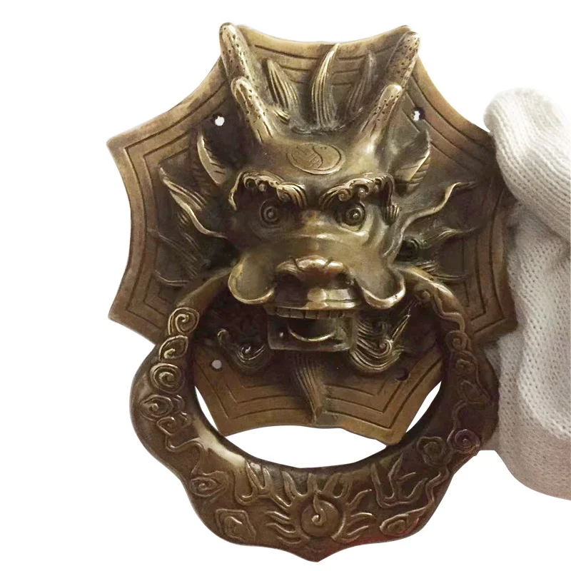 Vintage Brass Dragon Knocker Wood Villa Courtyard Gate Furniture Handles Bronze Door Knocker Home Decoration
Vintage Brass Dragon Knocker Wood Villa Courtyard Gate Furniture Handles Bronze Door Knocker Home Decoration