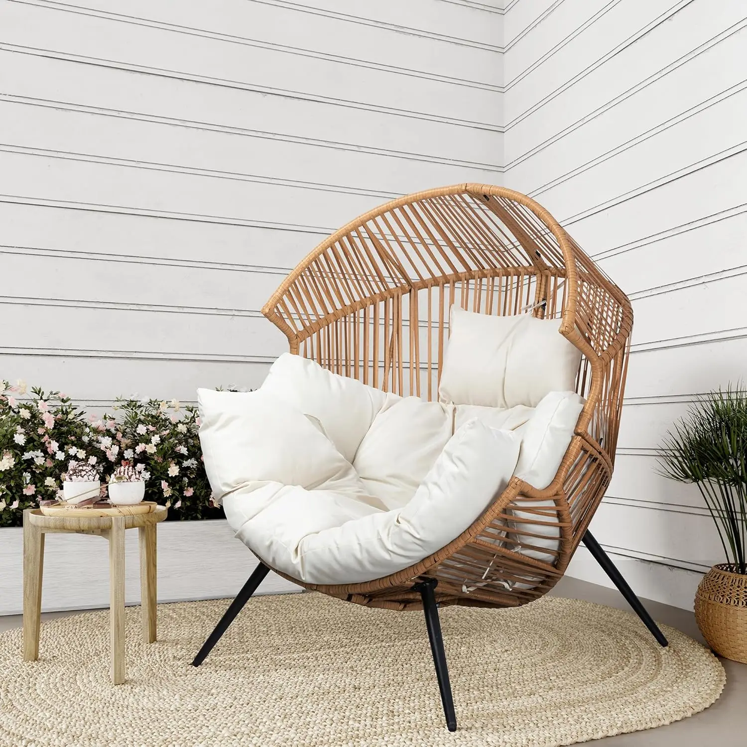 Wicker Egg Chair Outdoor Rattan Patio Chair with Cushion,Oversized Patio Lounge Chairs with Cushion Egg Basket Chair, Egg Seat f
Wicker Egg Chair Outdoor Rattan Patio Chair with Cushion,Oversized Patio Lounge Chairs with Cushion Egg Basket Chair, Egg Seat f