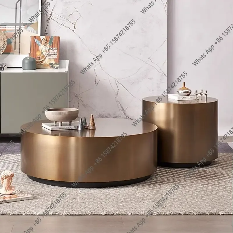 N65 Foshan new Italian minimalist round stainless steel coffee table combination designer home living room art simple
N65 Foshan new Italian minimalist round stainless steel coffee table combination designer home living room art simple