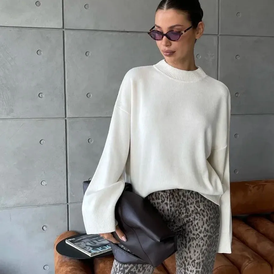 Women's O Neck Sweater Autumn Winter Vintage Knitted Red Sweater Pullover Women Soft Gray Warm Sweater For Women 2025 Lady Tops 
Women's O Neck Sweater Autumn Winter Vintage Knitted Red Sweater Pullover Women Soft Gray Warm Sweater For Women 2025 Lady Tops