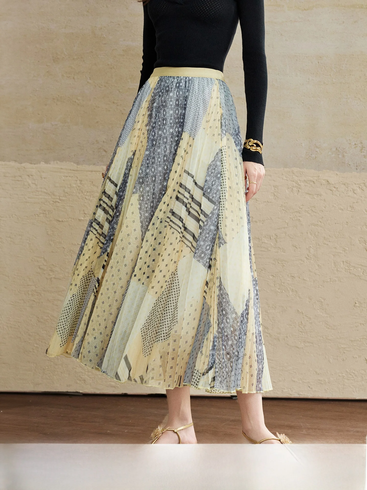 Early Spring Floral Print Half Skirt Women's Design Sense Color Block Pleated Skirt High Waist Polyester Fiber Commute Scene
Early Spring Floral Print Half Skirt Women's Design Sense Color Block Pleated Skirt High Waist Polyester Fiber Commute Scene