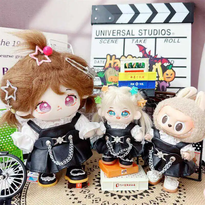 10/20cm Cartoon Mini Idol Doll Clothes Cute White Shirt Black Leather Skirt Set Cool Hottie Style Clothes for Girls Fans Gifts
10/20cm Cartoon Mini Idol Doll Clothes Cute White Shirt Black Leather Skirt Set Cool Hottie Style Clothes for Girls Fans Gifts