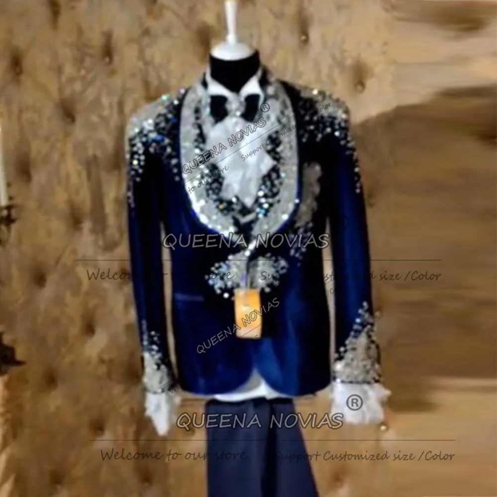 Exclusive Beaded Crystals Suits Men For Wedding Single Breasted Prom Blazer Customized Man Banquet Tuxedos trajes para hombre
Exclusive Beaded Crystals Suits Men For Wedding Single Breasted Prom Blazer Customized Man Banquet Tuxedos trajes para hombre