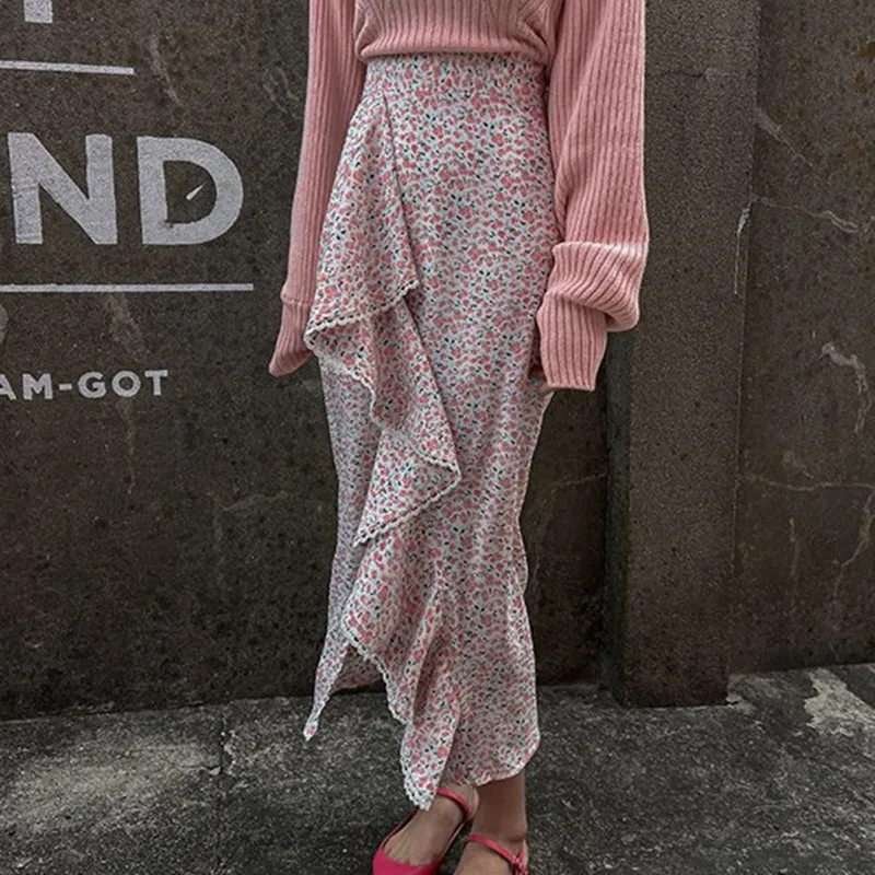 Irregular Hem Elastic Waist Ruffle Splice Skirt Korean Style Half-length Skirts for Women Spring Autumn Winter
Irregular Hem Elastic Waist Ruffle Splice Skirt Korean Style Half-length Skirts for Women Spring Autumn Winter