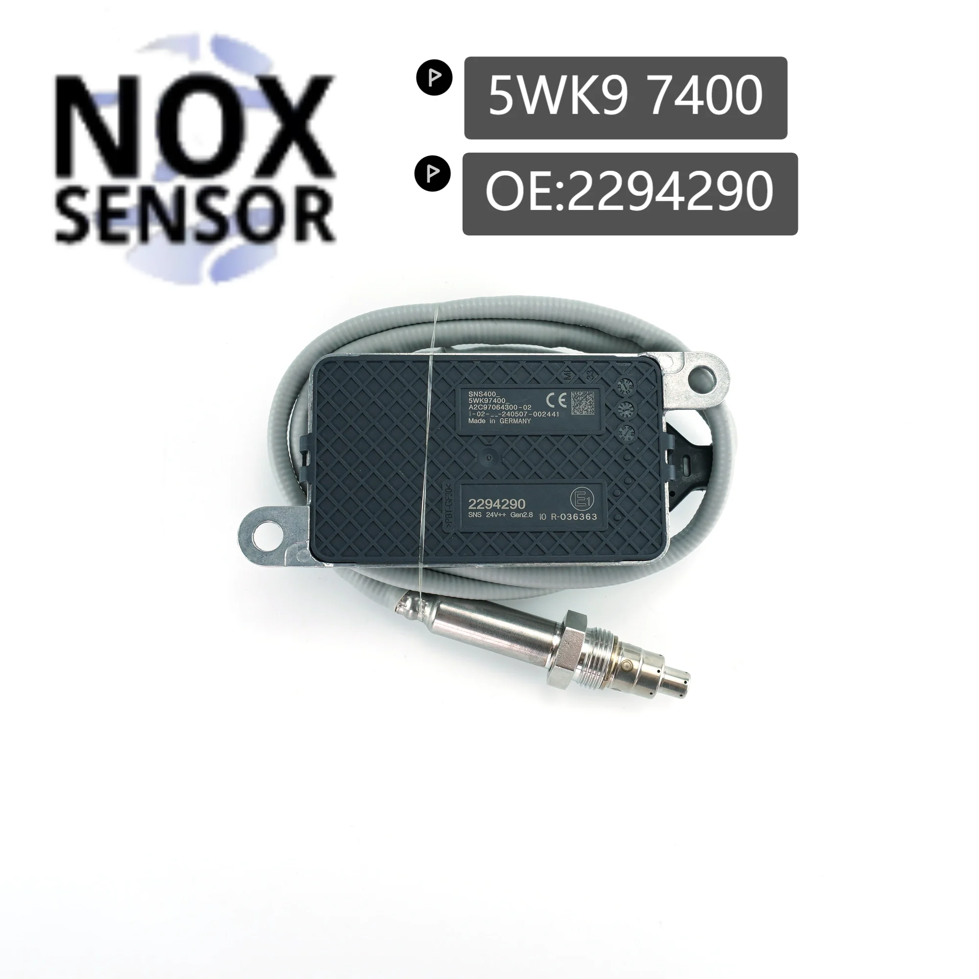 2294290 / 2064768 / 2247380 / 2296800 5WK9 7400 2294290 Датчик азота и кислорода Nox 24 В для аксессуаров для грузовиков Scania
2294290 / 2064768 / 2247380 / 2296800 5WK9 7400 2294290 Датчик азота и кислорода Nox 24 В для аксессуаров для грузовиков Scania