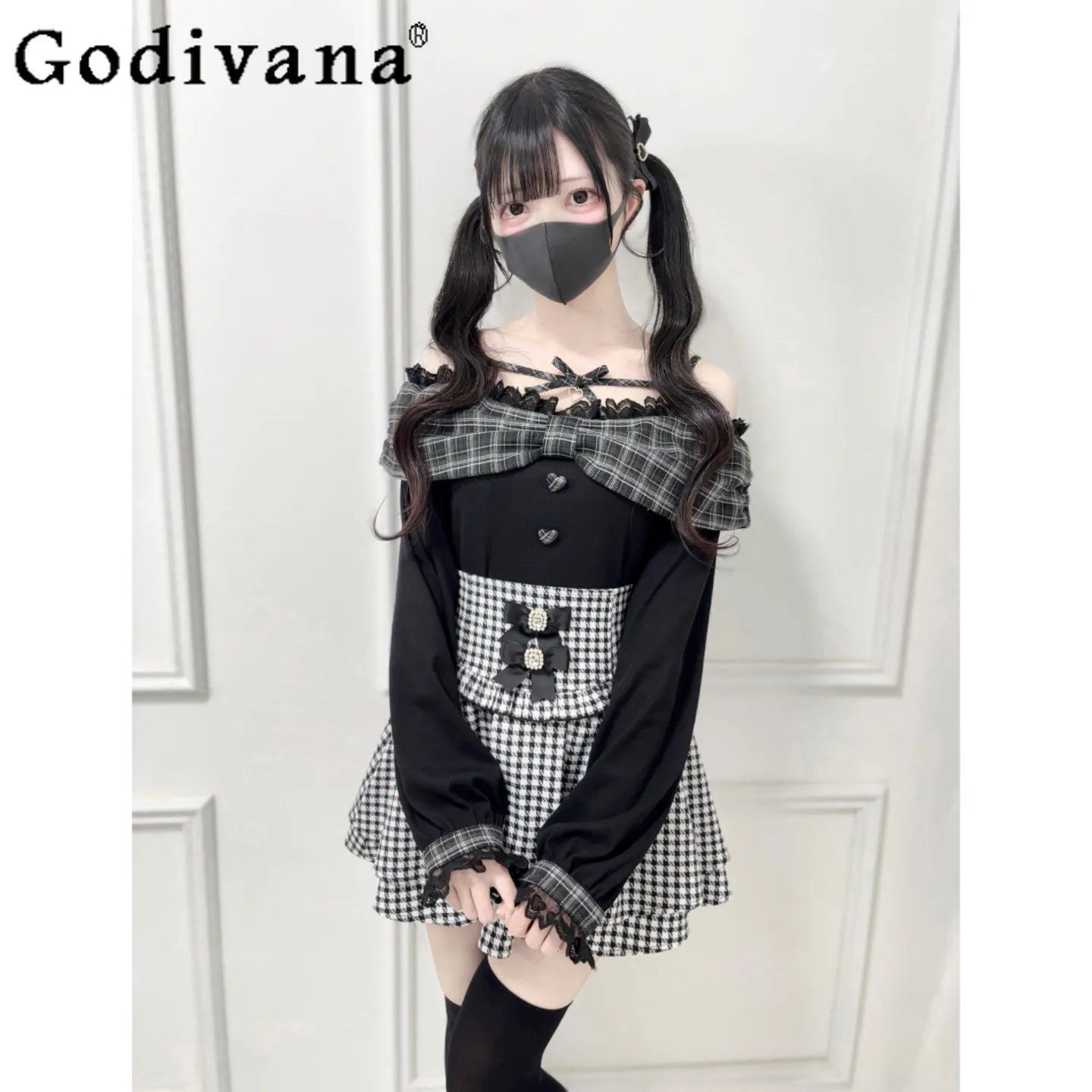 Japanese Mine Y2k Sweet Off-the-shoulder Long Sleeve Tops Spring Cute Girls Kawaii Bow Lace Patchwork Knit Top Women Lolita Tops
Japanese Mine Y2k Sweet Off-the-shoulder Long Sleeve Tops Spring Cute Girls Kawaii Bow Lace Patchwork Knit Top Women Lolita Tops