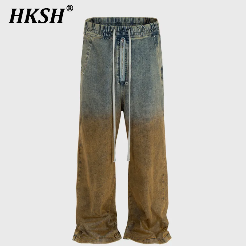 HKSH Spring New Men Tide Punk Gradient Color Contrast Niche Design Denim Pants Straight Elastic Waist Y2K Jeans Techwear HK4639
HKSH Spring New Men Tide Punk Gradient Color Contrast Niche Design Denim Pants Straight Elastic Waist Y2K Jeans Techwear HK4639