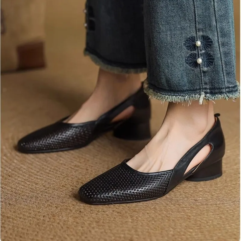 Square Toe Heeled Shoes Women Mesh Sandals Summer Hollow Loafers 2025 Casual New Fashion Woman Sneakers Elegant Zapatillas Mujer
Square Toe Heeled Shoes Women Mesh Sandals Summer Hollow Loafers 2025 Casual New Fashion Woman Sneakers Elegant Zapatillas Mujer