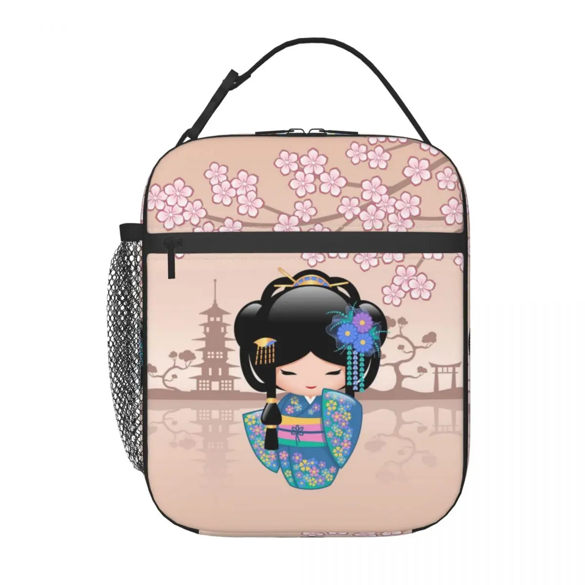 Японская кукла Сакура Кокеши, изолированная сумка для обеда для женщин, водостойкий холодильник, термобокс для обеда, пляжный отдых, путешествия
Японская кукла Сакура Кокеши, изолированная сумка для обеда для женщин, водостойкий холодильник, термобокс для обеда, пляжный отдых, путешествия