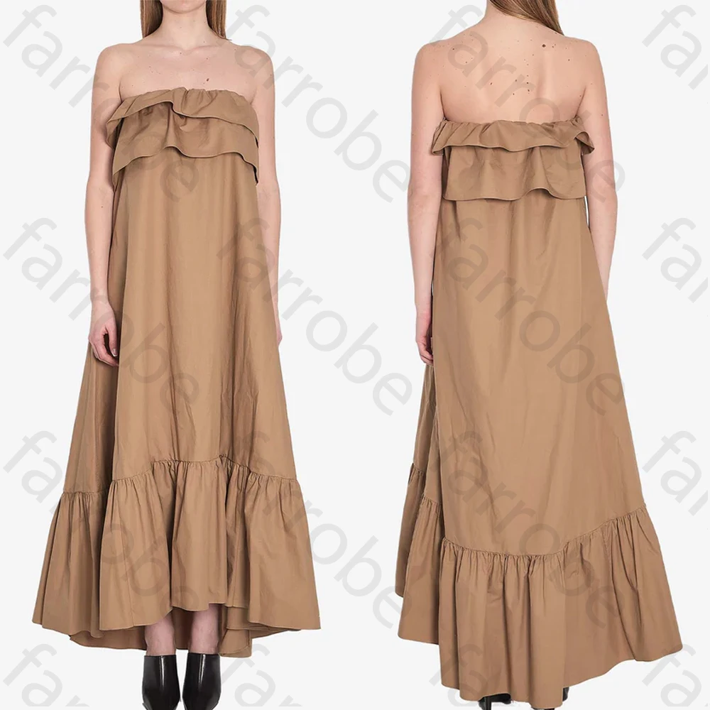 Customized Elegant Strapless Midi Ruffled Dress A-Line Evening Dresses Formal Exquisite High Quality Prom Party Gowns for Women
Customized Elegant Strapless Midi Ruffled Dress A-Line Evening Dresses Formal Exquisite High Quality Prom Party Gowns for Women